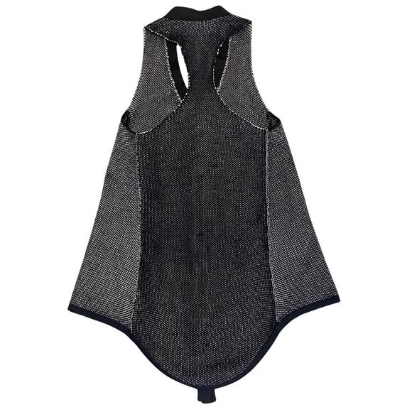 Missoni Sweater Vest Cardigan Sleeveless Racerback Knit Black Metallic Silver - Picture 2 of 16
